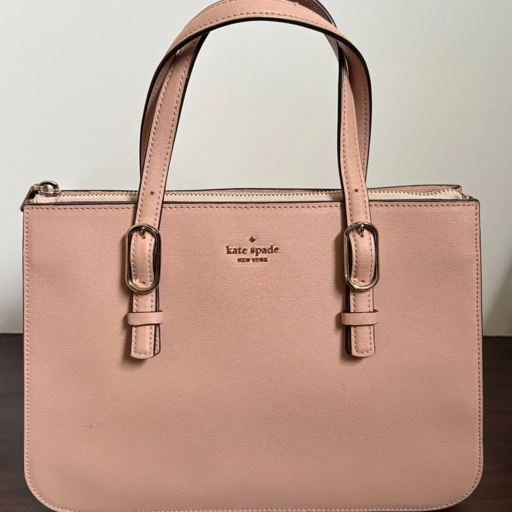 KATE SPADE Connie Medium Pink Triple Gusset Bag Satchel/Crossbody with Wallet